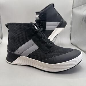 Sorel Out N About III Mid Sneaker Boots Womens Size 10 Black Waterproof
